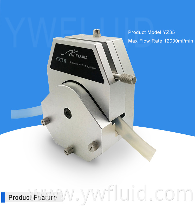 YWfluid Self-adapt to different tube size Peristaltic pump head with excellent performance